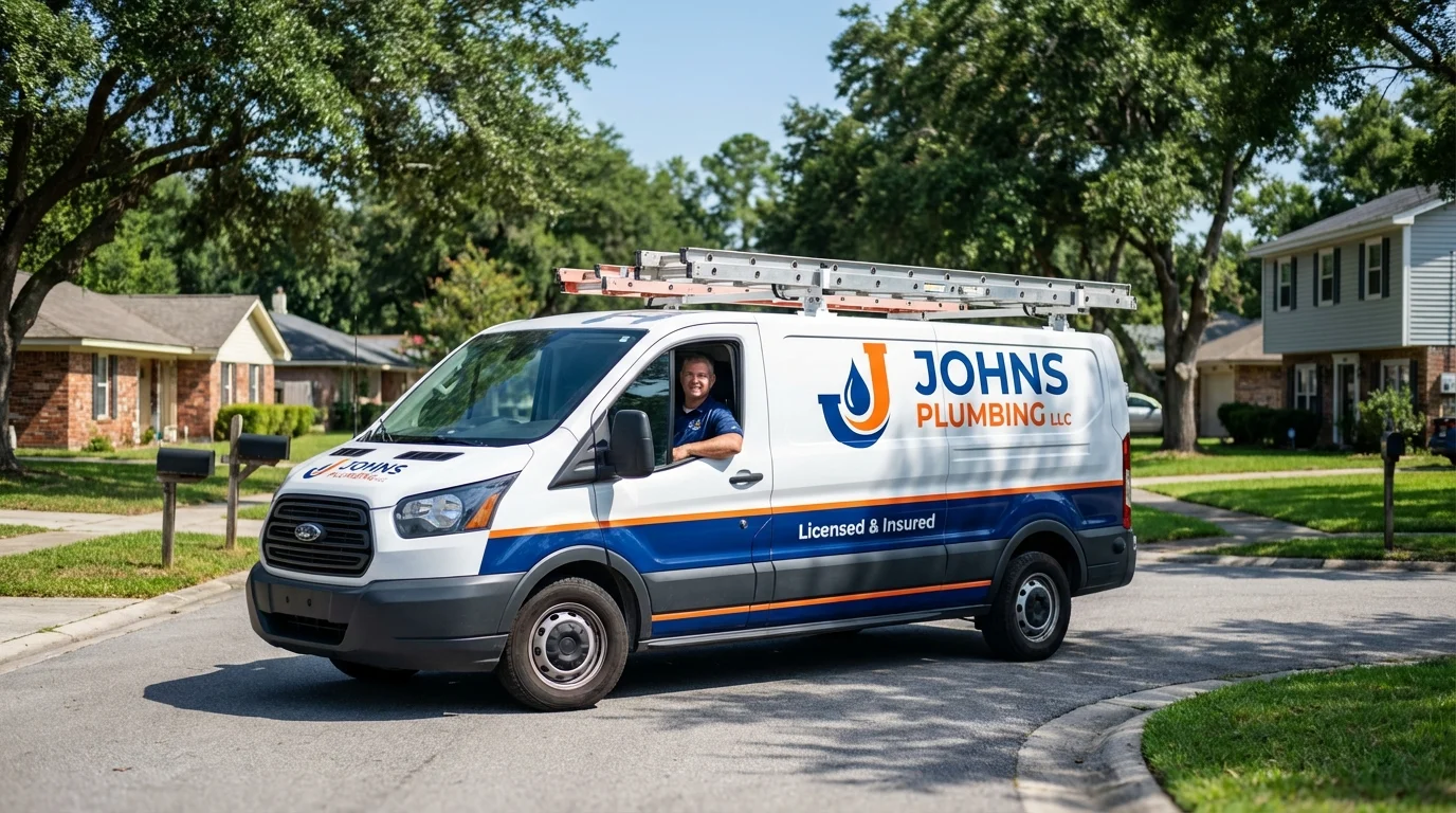Johns Plumbing LLC service van in Palmerton, PA