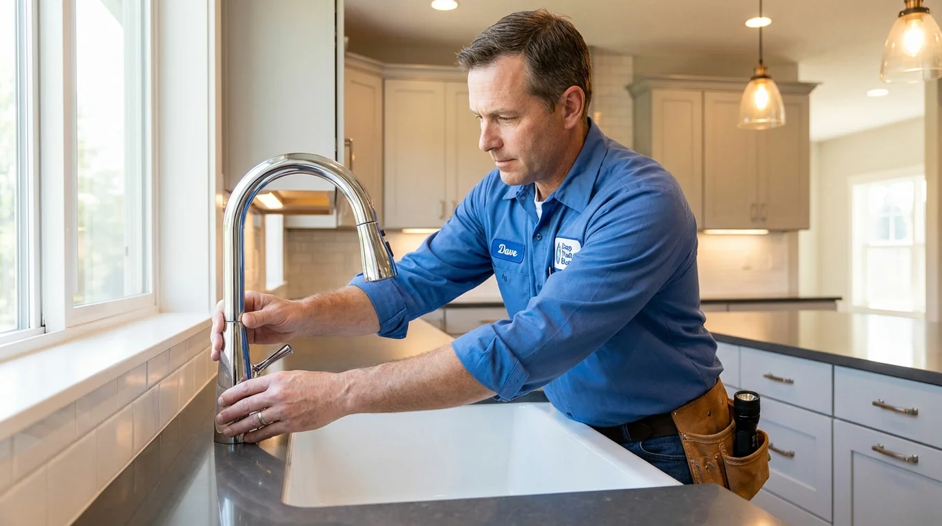 Kitchen faucet installation by Johns Plumbing LLC in Palmerton